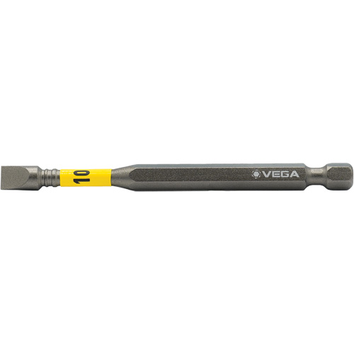 Embout pour outils &eacute;lectriques Impactech, Fente, Embout 10F-12R, Prise 1/4", Longueur 3-1/2" D. Morneault & Fils
