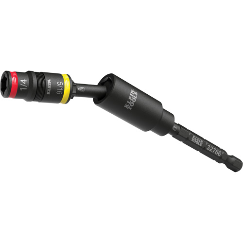 Impact Flip Socket With Swivel Adapter, Hex, 1/4" Drive, 3 Pcs D. Morneault & Fils