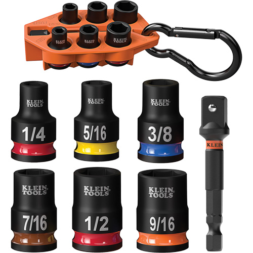 Grab-And-Go Impact Socket Set, SAE, 7 Pcs, Impact, 3/8" Drive Size D. Morneault & Fils
