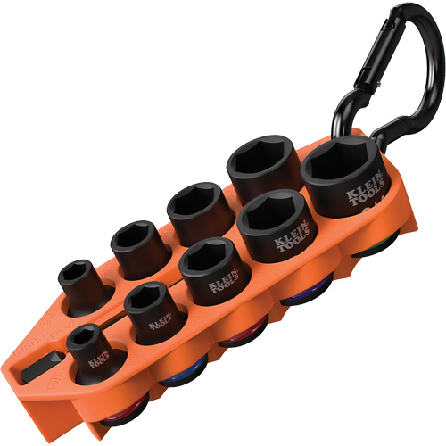 Jeu de douilles &agrave; chocs SAE pr&ecirc;t &agrave; emporter, 10 Mcx, Chocs, Prise de 3/8" D. Morneault & Fils