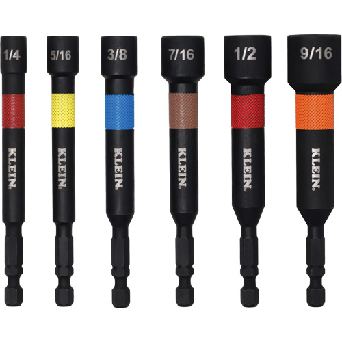 Power Nut Setters, 1/2"/5/16"/1/4"/3/8"/7/16"/9/16" Tip, 1/4" Drive, 4" L, Magnetic D. Morneault & Fils