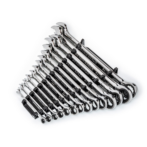 Jeu de cl&eacute;s SAE &agrave; 12 pans et 90 dents, Combinaison &agrave; cliquet, 14 morceaux, Imp&eacute;rial D. Morneault & Fils
