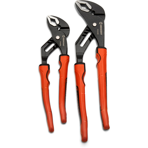 Grip Zone V-Jaw Tongue & Groove Plier Set with Dual Material Rawhide Handle, 2 Pieces D. Morneault & Fils