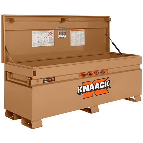 Model 2472 Jobsite Chest with Padlock, 72" x 24" x 28-1/4", Steel, Tan D. Morneault & Fils