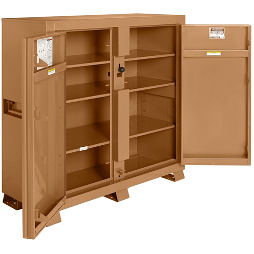 Armoire de chantier mod&egrave;le 109 avec cadenas, Acier, 47,5 pi³, Havane D. Morneault & Fils