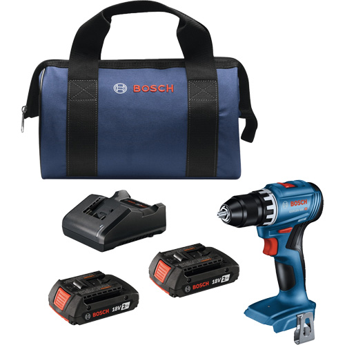 Compact Brushless Drill/Driver Kit, Lithium-Ion, 18 V, 1/2" Chuck, 400 in-lbs. Torque D. Morneault & Fils