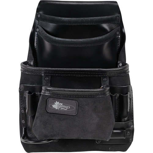 Sac robuste Phantom pour clous et outils, Cuir, 10 pochettes, Noir D. Morneault & Fils