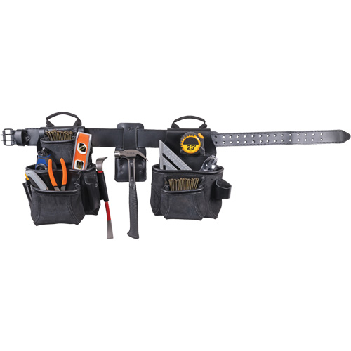 Ensemble de tabliers robustes Phantom 4 morceaux, Cuir, Noir D. Morneault & Fils