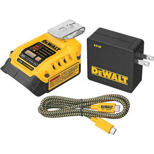 Trousse de recharge USB MAX*/FLEXVOLT 5 A, 20 V, Lithium-ion D. Morneault & Fils