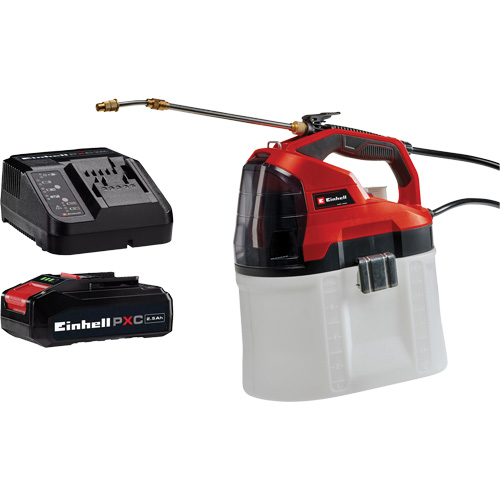 Pulv&eacute;risateur de produits chimiques sans fil 18V avec batterie 2,5 Ah et ensemble de d&eacute;part de chargeur, 253,6 oz (7,5 L) D. Morneault & Fils