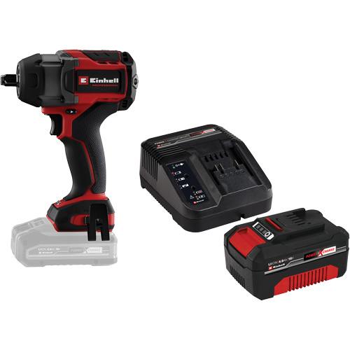 Professional Cordless Impact Wrench with 4Ah PXC Battery & Charger Starter Kit, 18 V, 1/2" Socket D. Morneault & Fils