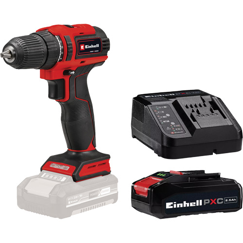 Perceuse-visseuse sans fil avec batterie 2,5 Ah PXC et ensemble chargeur de d&eacute;part, Lithium-ion, 18 V, Mandrin 3/8", Couple 354 lb-po D. Morneault & Fils