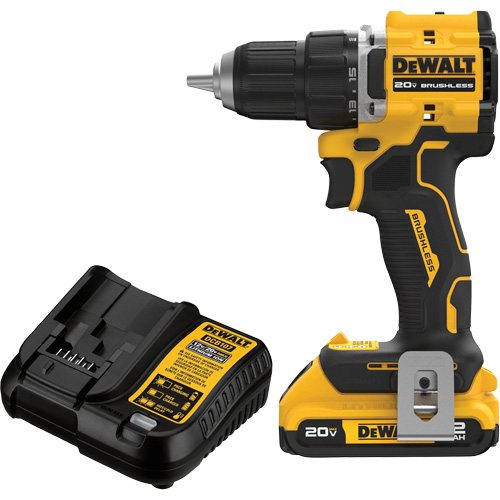Ensemble visseuse-perceuse sans fil et sans balai ATOMIC COMPACT SERIES, Lithium-ion, 20 V, Mandrin 1/2" D. Morneault & Fils