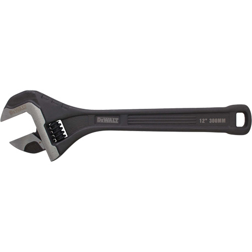 All Steel Adjustable Wrench, 12" L, Black/Plain D. Morneault & Fils