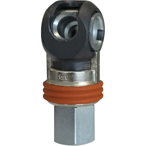 Raccord industriel rapide basculant TOPQUIK SC, Acier nickel&eacute;, 3/8", NPT femelle, 360 PSI D. Morneault & Fils
