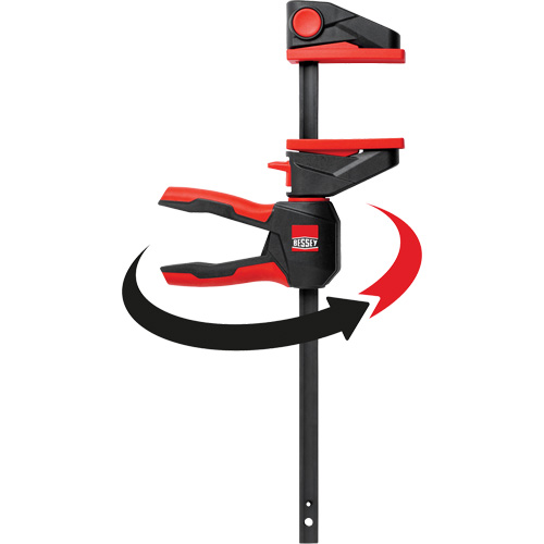 One-Hand Bar Trigger Clamps with 360° Rotating Handle, 4-1/2" (114.3 mm) D. Morneault & Fils
