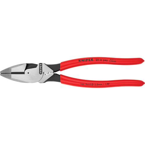 High Leverage Lineman's Pliers New England with Fish Tape Puller & Crimper D. Morneault & Fils