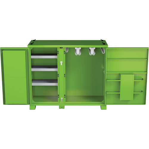 Armoire de rangement d'&eacute;PI sur place, Acier, Vert lime haute visibilit&eacute; D. Morneault & Fils
