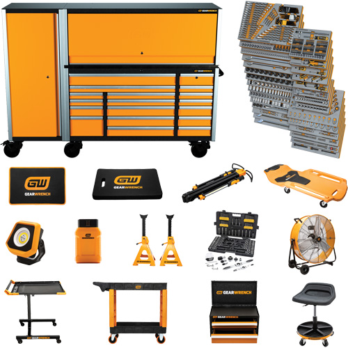 MEGAMOD Mechanics Tool Set in Premium Modular Foam Trays with Tool Storage & Shop Equipment, 1629 Pieces D. Morneault & Fils