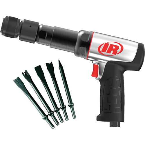 Marteau pneumatique robuste avec burins, 21,8 pi³/min, 1/4" NPT, 2600 coups/min, 3/4" x 3-3/4" (19,05 mm x 95,25 mm) D. Morneault & Fils