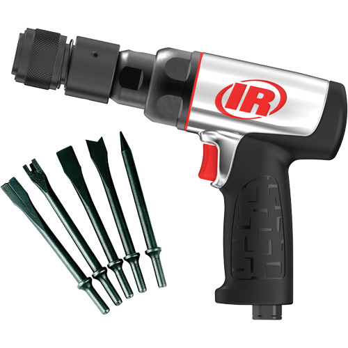 Marteau pneumatique robuste avec burins, 16,2 pi³/min, 1/4" NPT, 3330 coups/min, 3/4" x 2-1/2" (19,05 mm x 63,5 mm) D. Morneault & Fils