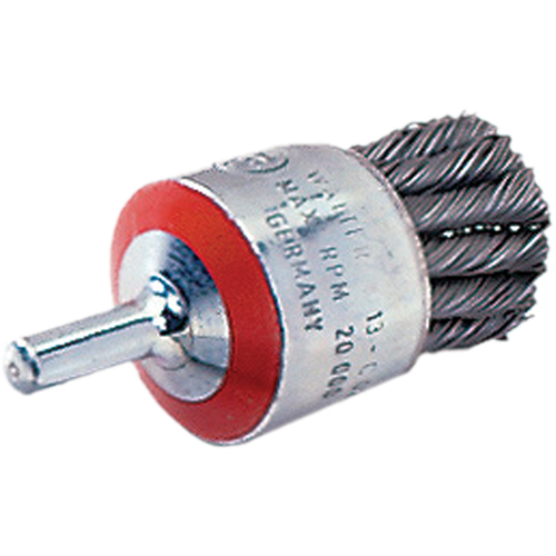 Brosse mont&eacute;e &agrave; fils nou&eacute;s, 1-1/8" dia., dia. Des fils 0,02", Tige 1/4" D. Morneault & Fils