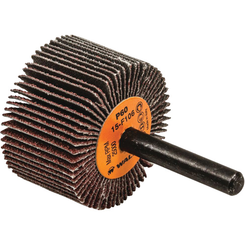 Flap Wheels-Coolcut Flap Wheels, Aluminum Oxide, 60 Grit, 1-1/2" x 1" x 1/4" D. Morneault & Fils