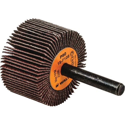 Flap Wheels-Coolcut Flap Wheels, Aluminum Oxide, 80 Grit, 1-1/2" x 1" x 1/4" D. Morneault & Fils