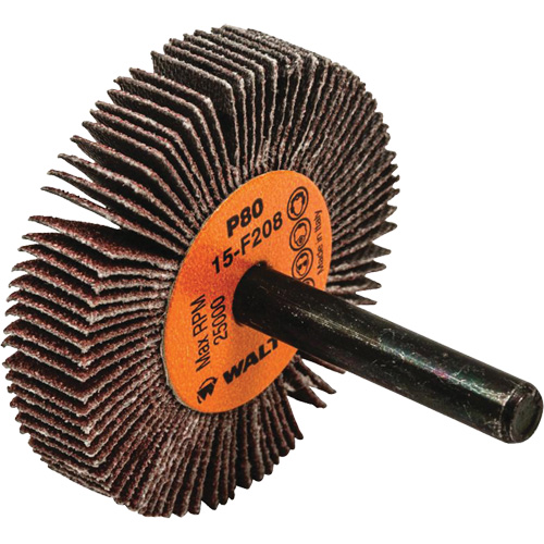 Flap Wheels-Coolcut Flap Wheels, Aluminum Oxide, 80 Grit, 2" x 3/8" x 1/4" D. Morneault & Fils
