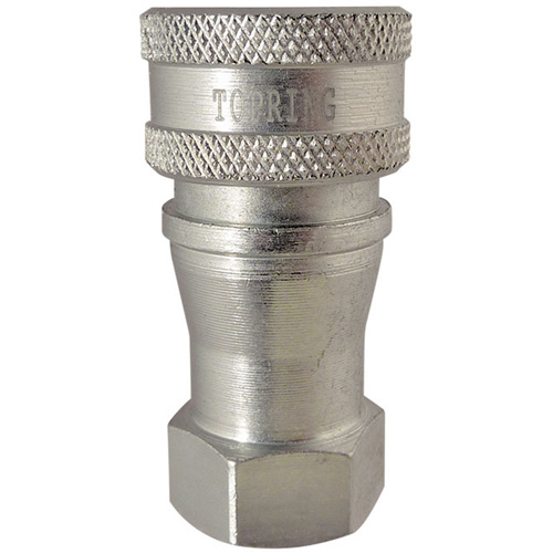 Hydraulic Quick Coupler - Steel Manual Coupler, Brass/Stainless Steel D. Morneault & Fils