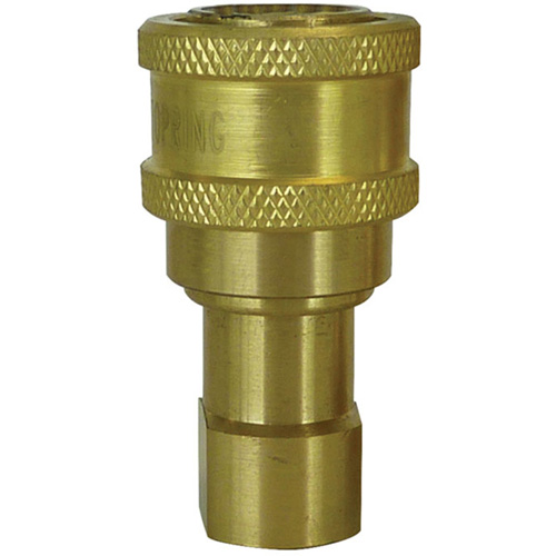 RACCORD HYDRAULIQUE FERME 2VOIES,1/2"NPT,LAITON, Laiton/Acier inoxydable D. Morneault & Fils