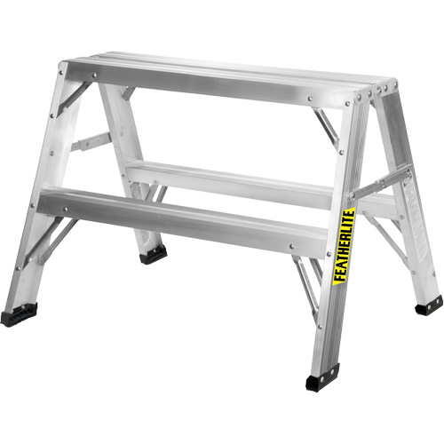 Industrial-Duty Sawhorse, 2' H x 31.9375" W x 23.50" D, 300 lbs. Capacity, Aluminum D. Morneault & Fils