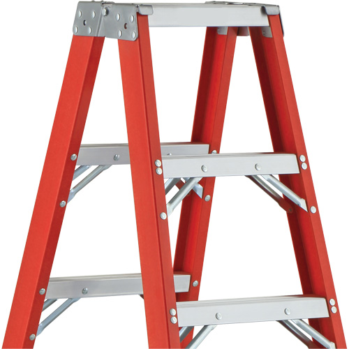 6600 AA Series Industrial Extra Heavy-Duty 2-Way Stepladders, Fibreglass, 375 lbs. Capacity, 4' D. Morneault & Fils