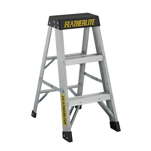 Escabeaux industriels extra robustes, 3', Aluminium, Capacit&eacute; 300 lb, Type 1A D. Morneault & Fils