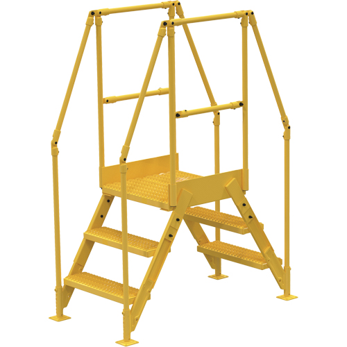 Crossover Ladder, 54-1/2" Overall Span, 30" H x 24" D, 24" Step Width D. Morneault & Fils