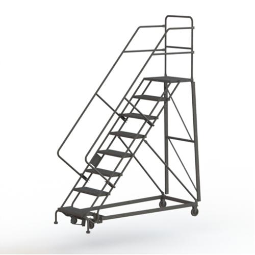&eacute;chelles robustes en angle de s&eacute;curit&eacute;, 8 marches, Perfor&eacute;, Inclinaison 50°, Hauteur 80" D. Morneault & Fils