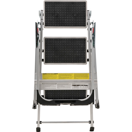 Tilt & Roll Step Stool Ladder, 3 Steps, 34" x 22" x 50.75" High D. Morneault & Fils