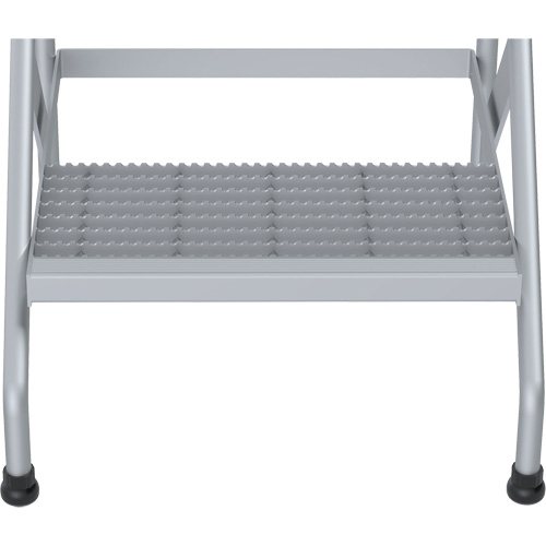 Aluminum Step Stand, 2 Step(s), 22-13/16" W x 24-9/16" L x 20" H, 500 lbs. Capacity D. Morneault & Fils