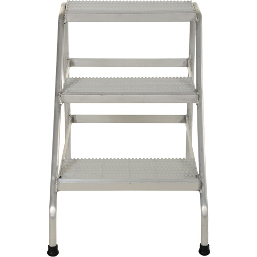 Aluminum Step Stand, 3 Step(s), 22-13/16" W x 34-9/16" L x 30" H, 500 lbs. Capacity D. Morneault & Fils