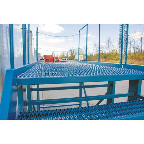Snow Ladder, Steel, 10 Steps, 99" H, 85-1/2" D, 48" Step, Serrated D. Morneault & Fils