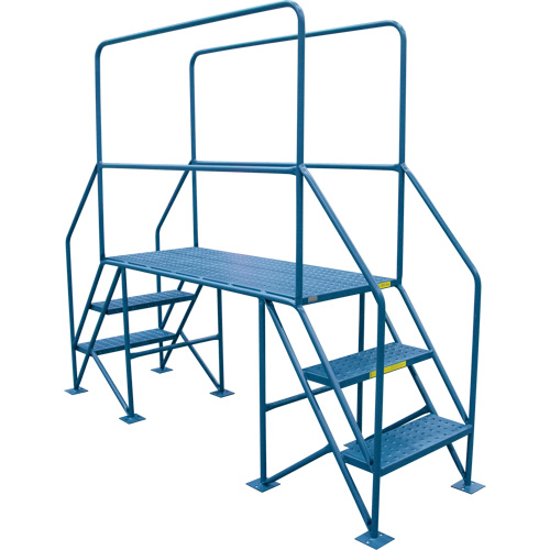 Crossover Ladder, 35-1/2" Overall Span, 31-1/2" H x 22" D, 22" Step Width D. Morneault & Fils