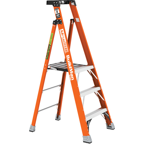 Safespace Platform Step Ladder, 3', 300 lbs. Cap. D. Morneault & Fils