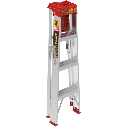 Step Ladder with Paint Tray, 4', Aluminum, 200 lbs. Capacity, Type 3 D. Morneault & Fils