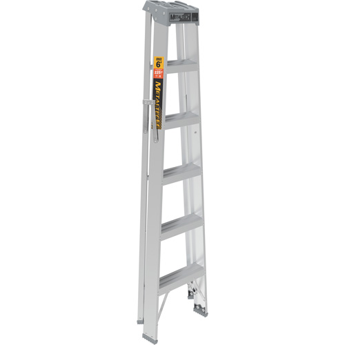 Step Ladder, 6', Aluminum, 225 lbs. Capacity, Type 2 D. Morneault & Fils
