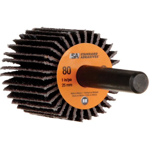 Meule &agrave; lamelles Standard Abrasives, Oxyde d'aluminium, Grain 80, 1" x 1" x 1/4" D. Morneault & Fils