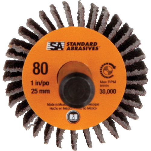 Meule &agrave; lamelles Standard Abrasives, Oxyde d'aluminium, Grain 80, 1" x 1" x 1/4" D. Morneault & Fils