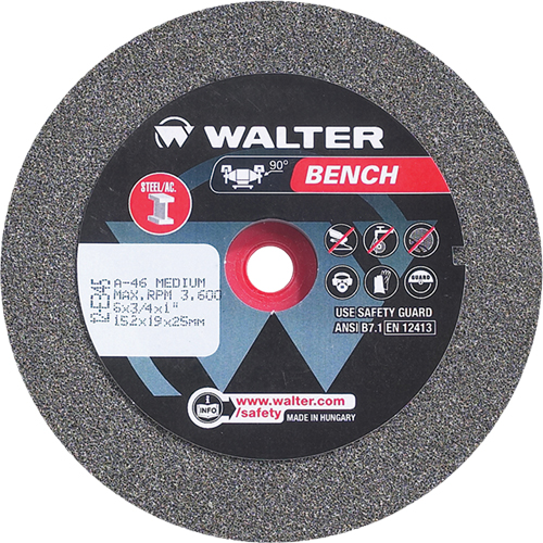 Bench Grinding Wheels, 6" x 1", 1" Arbor, 1 D. Morneault & Fils
