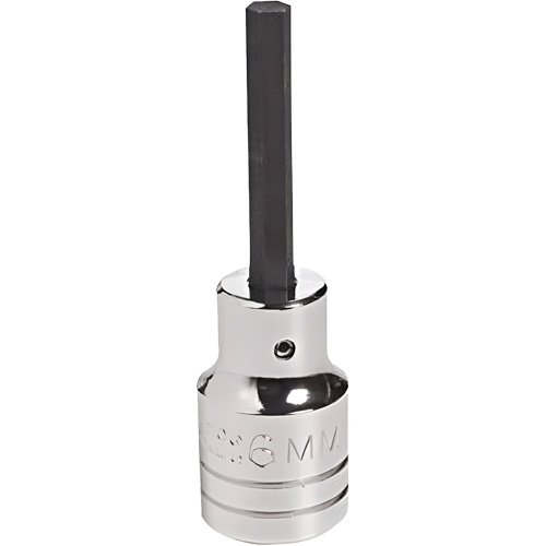 Socket Bit, Hex, 18 mm x 4" L, 1/2" Drive D. Morneault & Fils