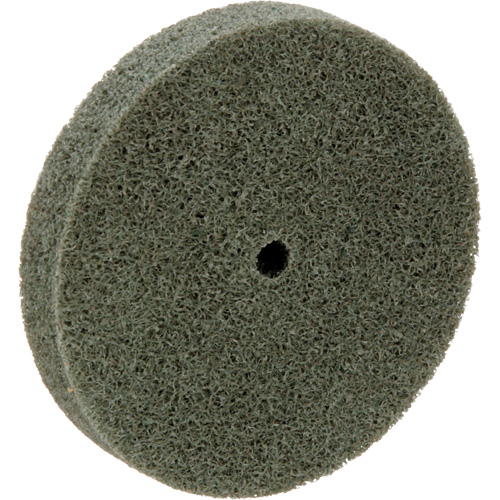 Meule homog&egrave;ne &agrave; faible densit&eacute; de s&eacute;rie 500 Standard Abrasives, 3" x 1/2", Arbre de 1/4", Grain de Moyen, Oxyde d'aluminium D. Morneault & Fils