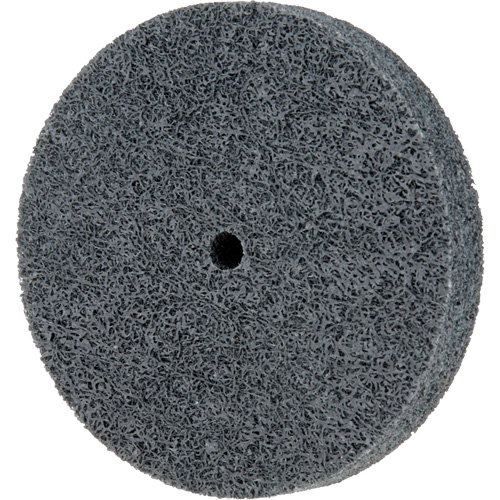 Meule homog&egrave;ne &agrave; faible densit&eacute; de s&eacute;rie 500 Standard Abrasives, 3" x 1/2", Arbre de 1/4", Grain de Fin, Carbure de silicium D. Morneault & Fils